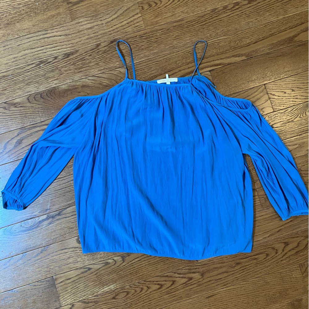 Maje Off shoulder Blouse in Blue